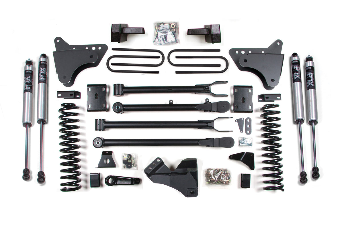 BDS Suspension 4 Inch Lift Kit w/ 4-Link Ford F250/F350 Super Duty 2011-2016 4WD Diesel - Block Kit / FOX 2.0 Performance Series