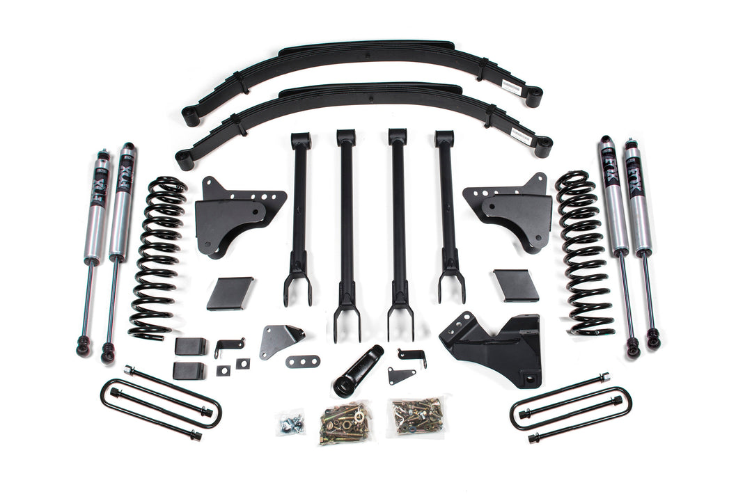 BDS Suspension 6 Inch Lift Kit w/ 4-Link Ford F250/F350 Super Duty 2011-2016 4WD Diesel - Factory 2 Inch Rear Blocks / FOX 2.0 Performance Series
