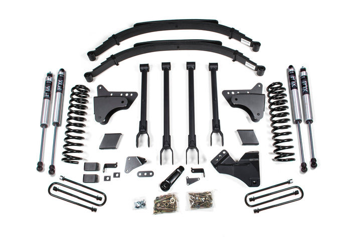 BDS Suspension 6 Inch Lift Kit w/ 4-Link Ford F250/F350 Super Duty 2011-2016 4WD Diesel - Factory 2 Inch Rear Blocks / FOX 2.0 Performance Series