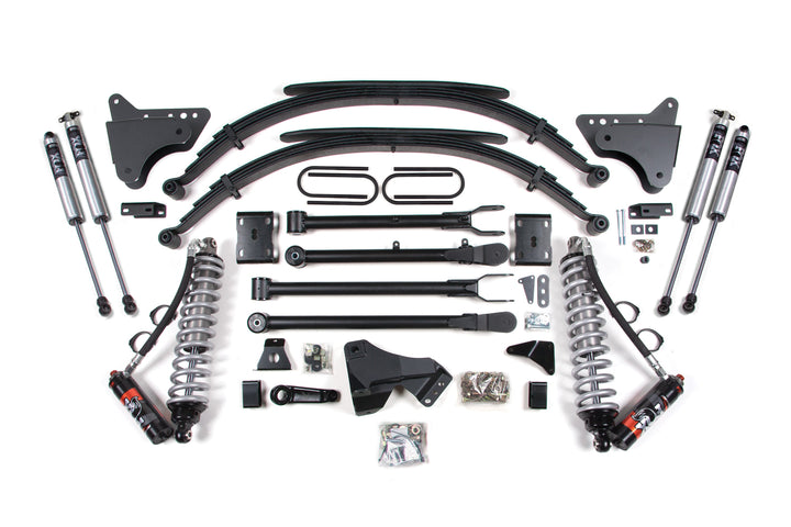 BDS Suspension 4 Inch Lift Kit w/ 4-Link FOX 2.5 Performance Elite Coil-Over Conversion Ford F250/F350 Super Duty 2011-2016 4WD Diesel - Leaf Springs