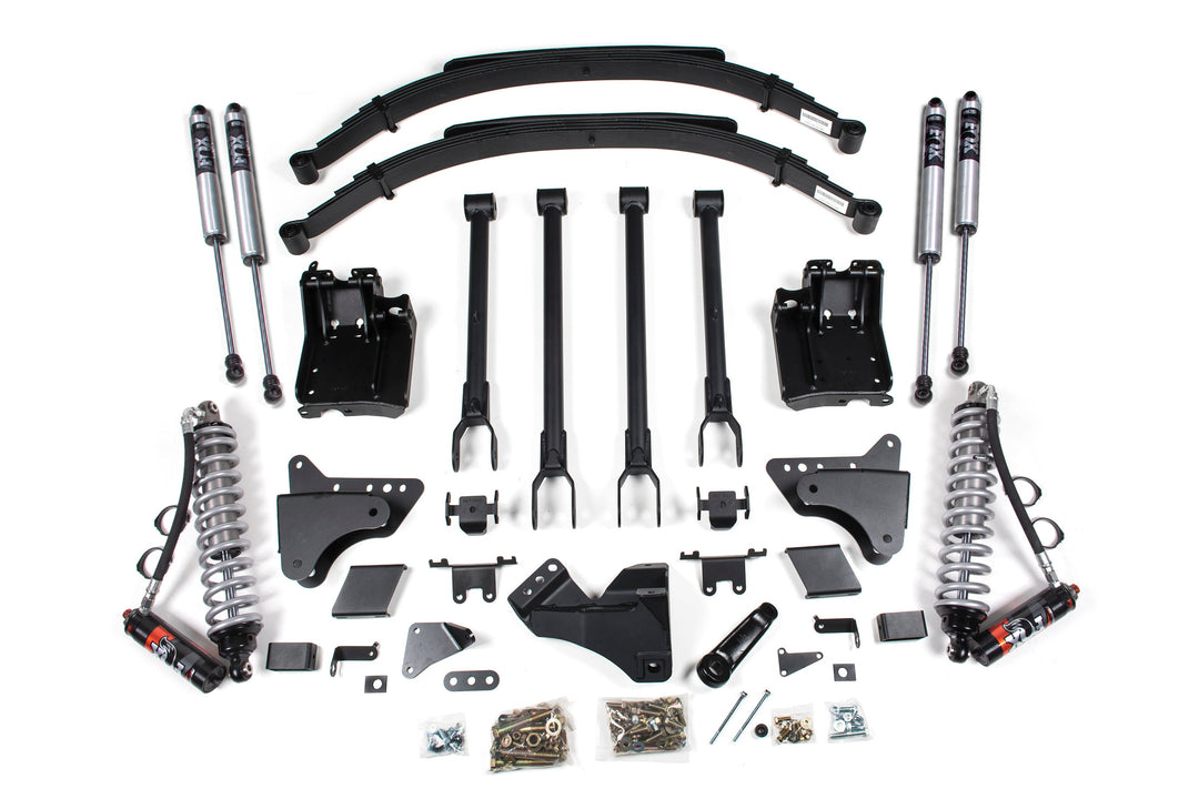 BDS Suspension 6 Inch Lift Kit w/ 4-Link FOX 2.5 Performance Elite Coil-Over Conversion Ford F250/F350 Super Duty 2011-2016 4WD Diesel - Factory 2 Inch Rear Blocks