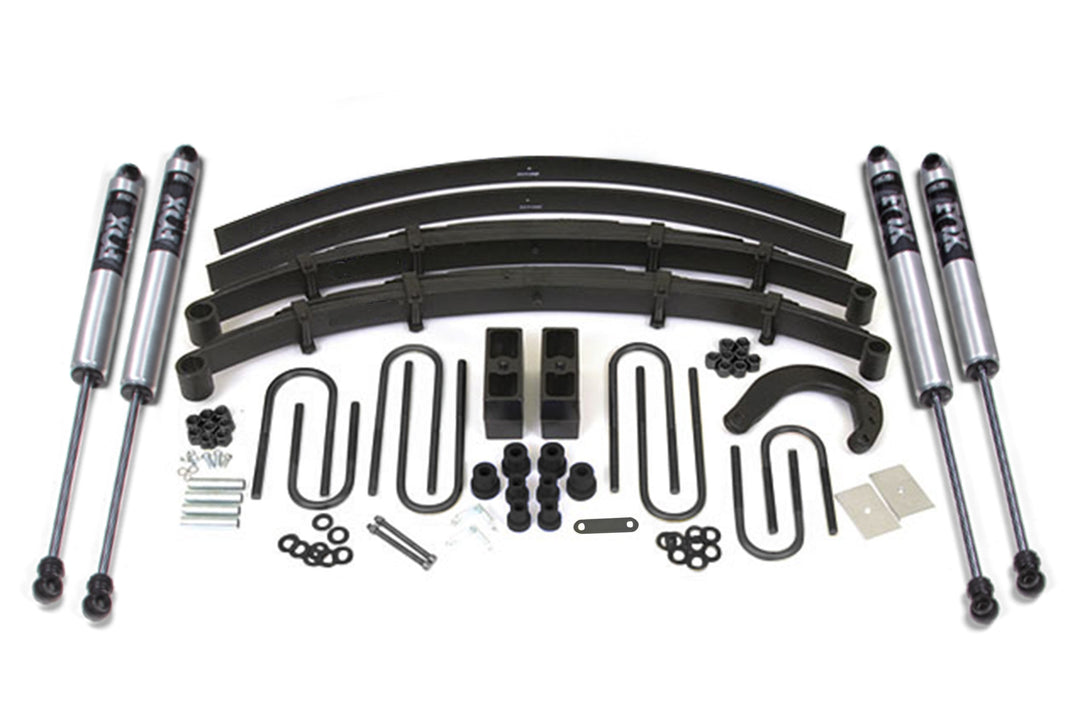 BDS Suspension 6 Inch Lift Kit Chevy/GMC 1/2 Ton Truck/SUV 1973-1976 4WD - 4 Inch Block Kit with Add-A-Leaf / FOX 2.0 Performance Series