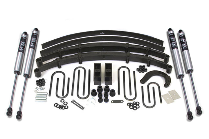 BDS Suspension 6 Inch Lift Kit Chevy/GMC 1/2 Ton Truck/SUV 1973-1976 4WD - 4 Inch Block Kit with Add-A-Leaf / FOX 2.0 Performance Series