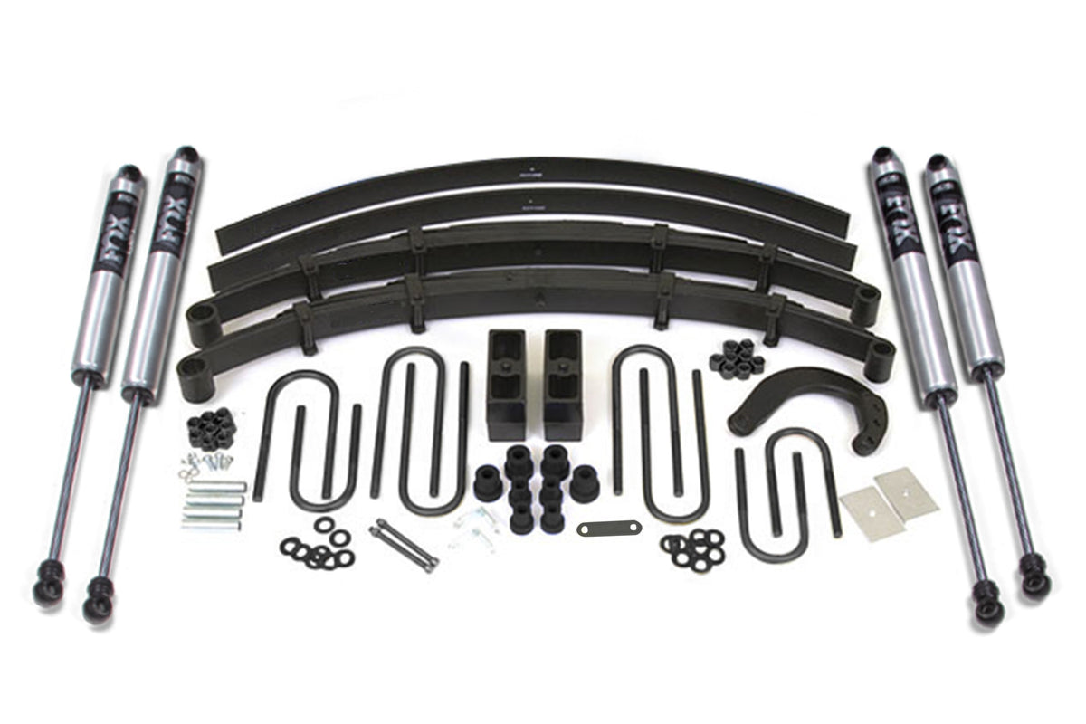 BDS Suspension 6 Inch Lift Kit Chevy/GMC 3/4 Ton Truck/Suburban 1973-1976 4WD - 4 Inch Block Kit with Add-A-Leaf / FOX 2.0 Performance Series