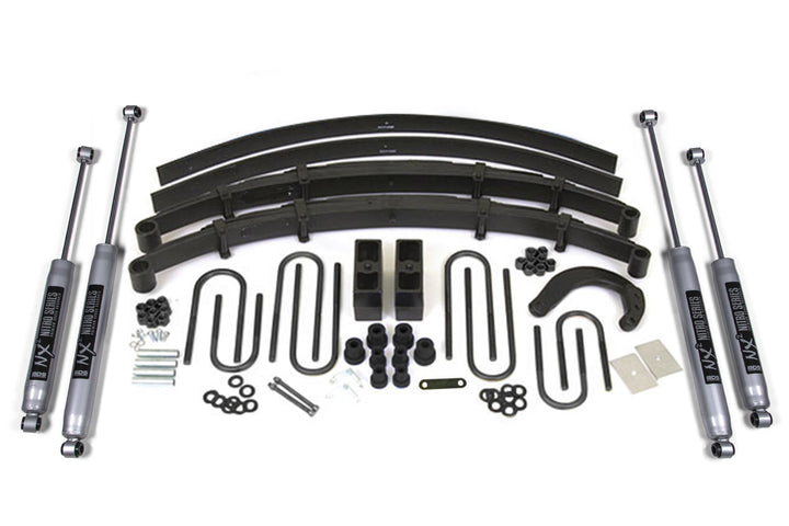 BDS Suspension 6 Inch Lift Kit Chevy/GMC 3/4 Ton Suburban 1988-1991 4WD - 4 Inch Block Kit with Add-A-Leaf / NX2 Nitro Series