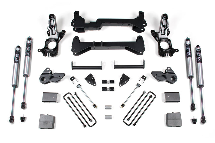 BDS Suspension 7 Inch Lift Kit Chevy Silverado or GMC Sierra 2500HD 2001-2010 2WD - Carrier Above Crossmember / FOX 2.0 Performance Series