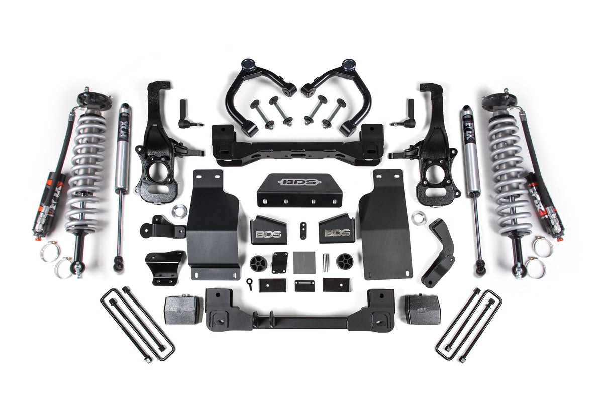 BDS Suspension 4 Inch Lift Kit FOX Coil-Over Chevy Trail Boss or GMC AT4 1500 2020-2026 4WD Diesel - FOX 2.5 Performance Elite Coil-Over / FOX 2.0 Performance Series Shock