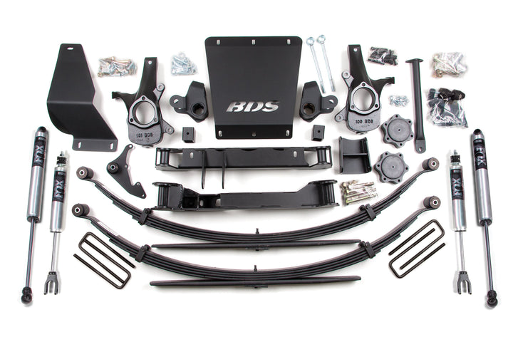 BDS Suspension 4.5 Inch Lift Kit Chevy Silverado or GMC Sierra 1500 1999-2006 4WD - Leaf Springs / FOX 2.0 Performance Series