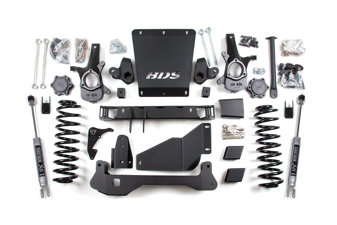 BDS Suspension 6 Inch Lift Kit Chevy/GMC Avalanche, Surburban, Tahoe, or Yukon 1500 2000-2006 4WD - Auto Ride Equipped