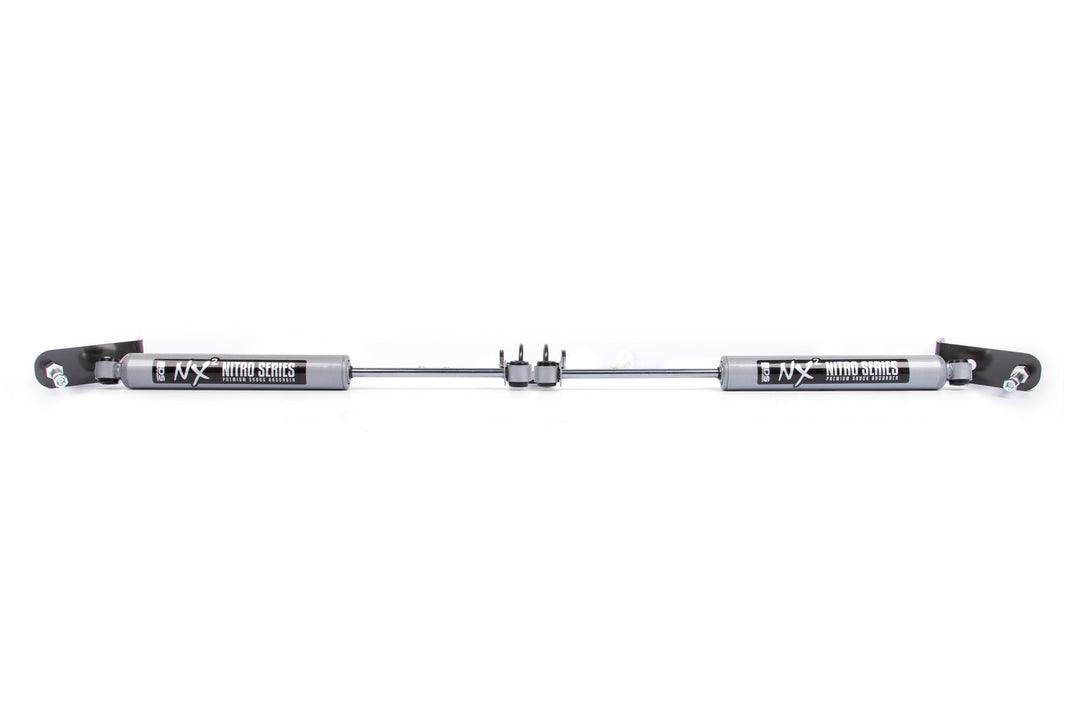 BDS Suspension Dual Steering Stabilizer Kit w/ NX2 Shocks Chevy Silverado &amp; GMC Sierra 1500 1999-2006 4WD