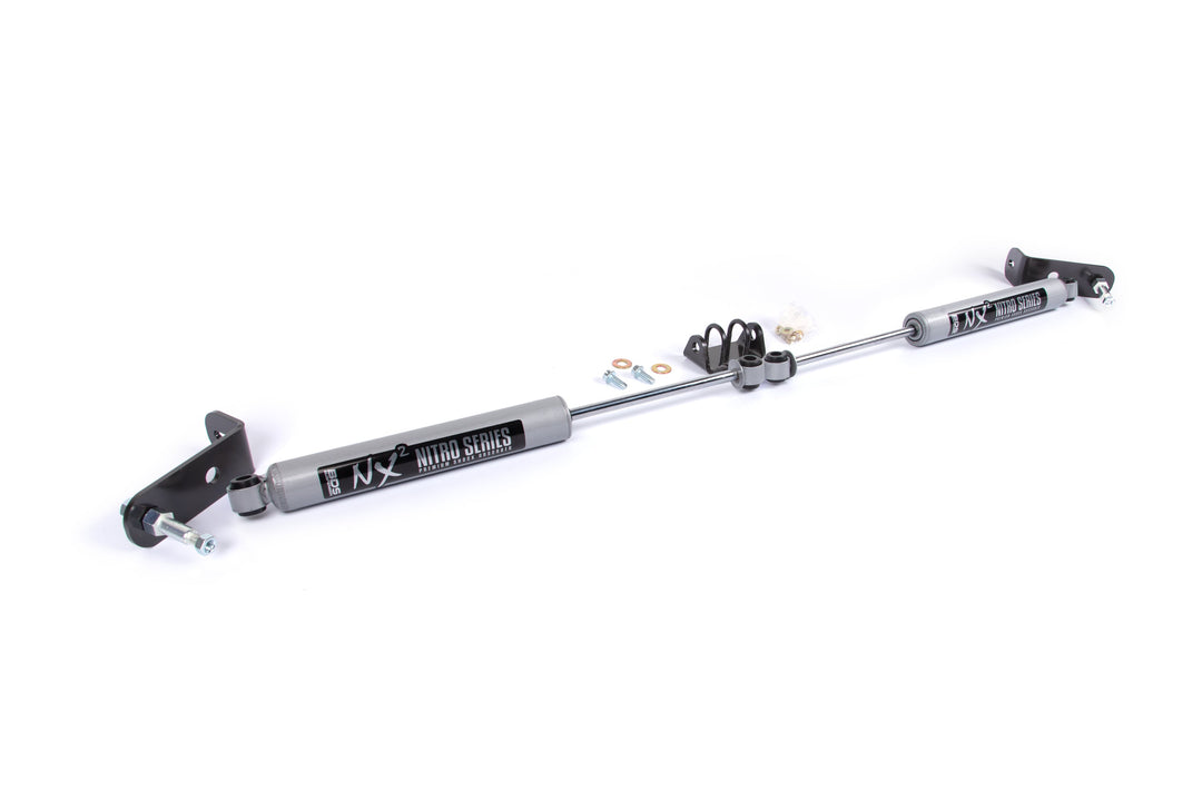 BDS Suspension Dual Steering Stabilizer Kit w/ NX2 Shocks Chevy Silverado &amp; GMC Sierra 1500 1999-2006 4WD
