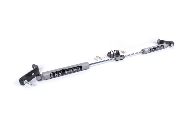 BDS Suspension Dual Steering Stabilizer Kit w/ NX2 Shocks Chevy Silverado &amp; GMC Sierra 1500 1999-2006 4WD