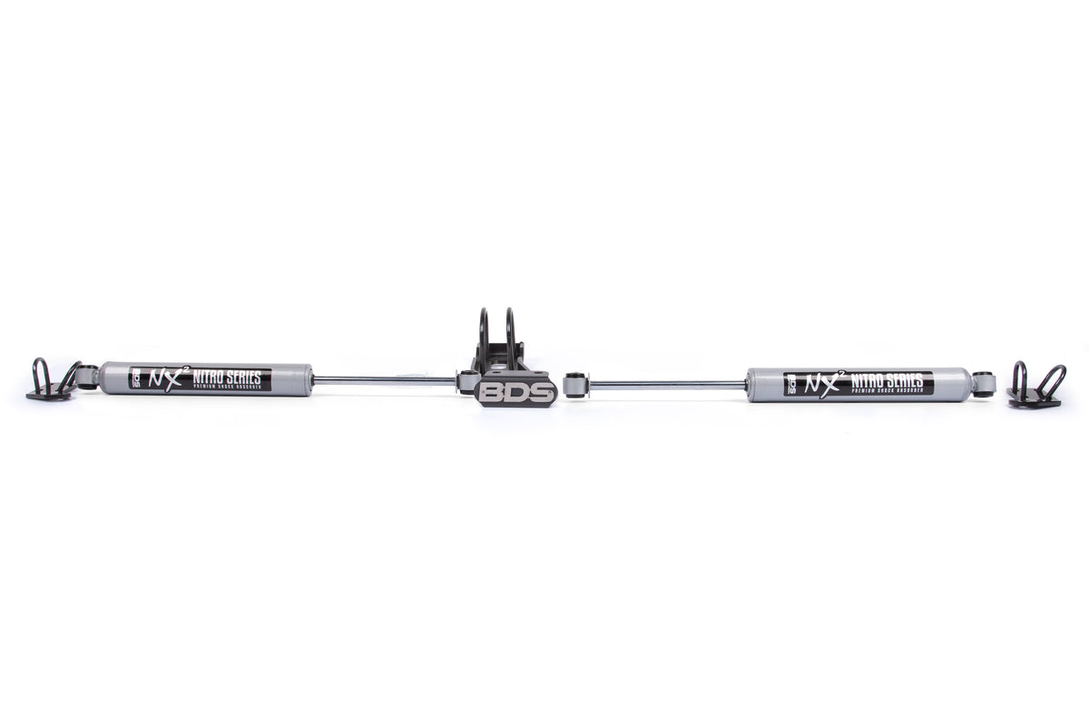 BDS Suspension Dual Steering Stabilizer Kit w/ NX2 Shocks Chevy/GMC Truck 1973-1987 and SUV 1969-1991 4WD With OE Stabilizer