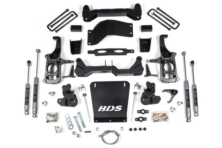 BDS Suspension 4.5 Inch Lift Kit Chevy Silverado or GMC Sierra 2500HD/3500HD 2011-2019 - 3 Inch Block Kit Without Overload / NX2 Nitro Series
