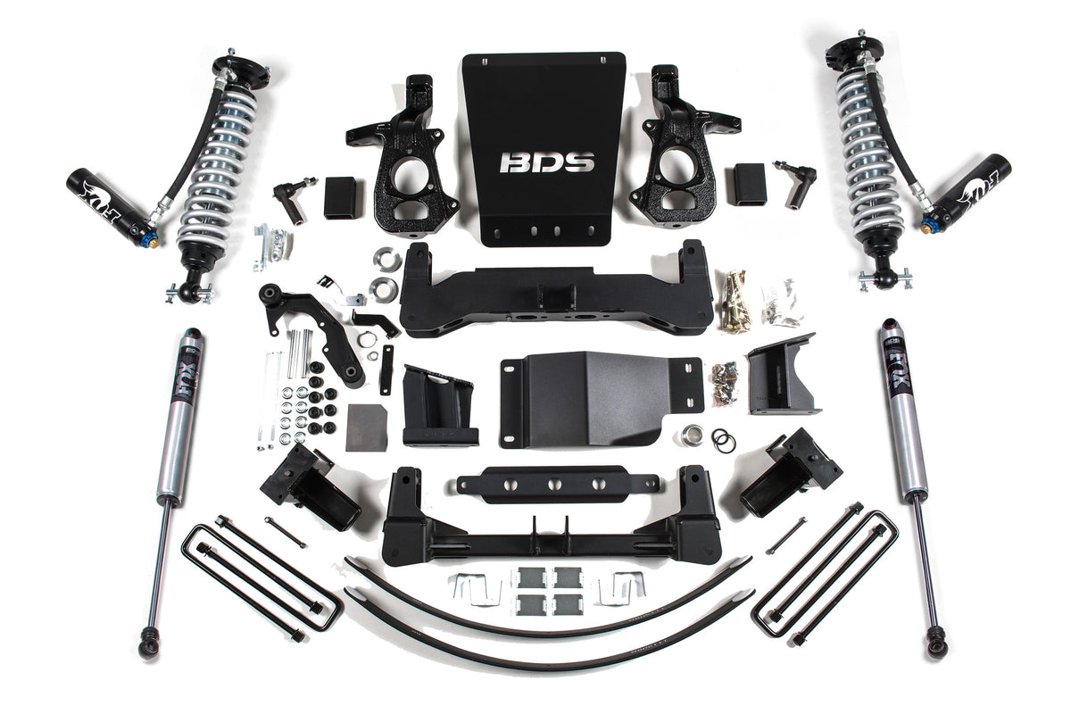 BDS Suspension 8 Inch Lift Kit FOX 2.5 Coilover DSC Chevy Silverado or GMC Sierra 1500 2014-2018 4WD