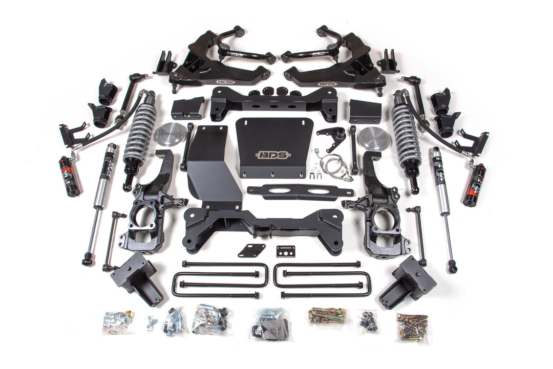 BDS Suspension 6.5 Inch Lift Kit FOX 2.5 Coilover Conversion Chevy Silverado or GMC Sierra 2500HD/3500HD 2020-2026 Diesel - Block Kit Without Factory Overload / FOX 2.0 Performance Series