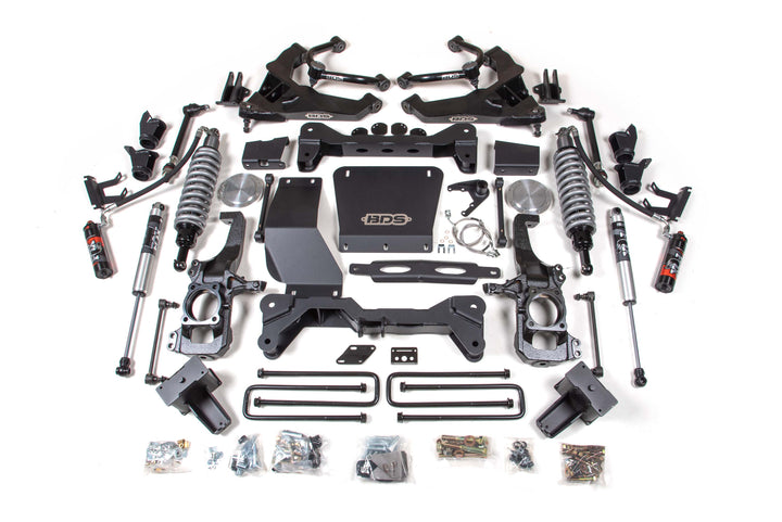 BDS Suspension 6.5 Inch Lift Kit FOX 2.5 Coilover Conversion Chevy Silverado or GMC Sierra 2500HD/3500HD 2020-2026 Diesel - Block Kit Without Factory Overload / FOX 2.0 Performance Series