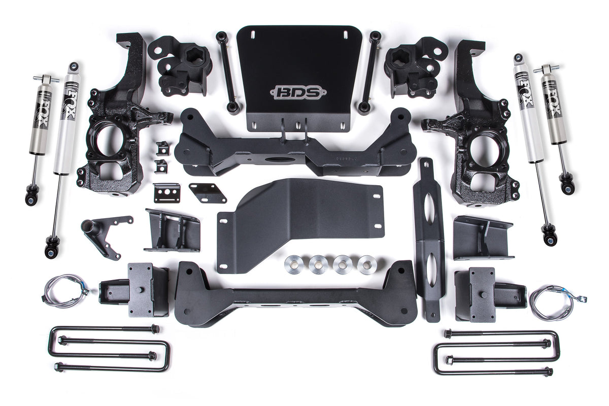 BDS Suspension 6.5 Inch Lift Kit FOX 2.5 HTO Performance Series Chevy Silverado or GMC Sierra 2500HD/3500HD 2020-2026 4WD