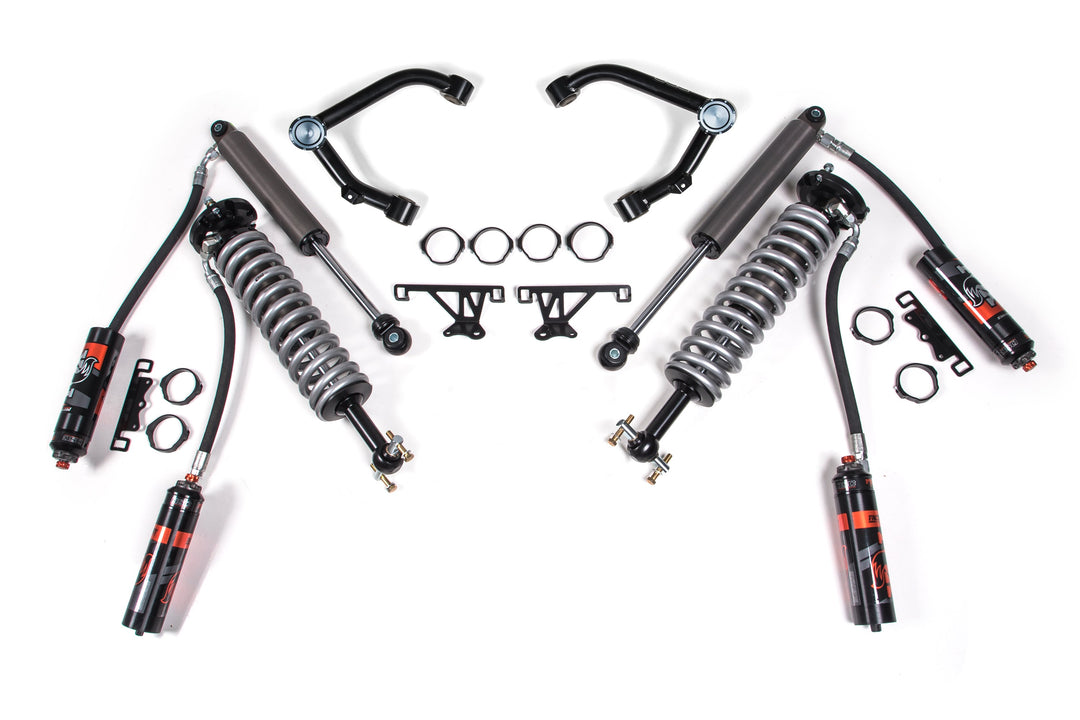 BDS Suspension 2 Inch Leveling Kit FOX 2.5 Coilover Chevy Silverado or GMC Sierra 1500 2007-2018 4WD - FOX 2.5 Piggyback DSC / Cast Steel