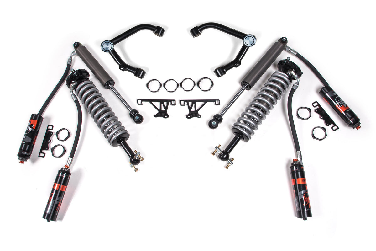 BDS Suspension 2 Inch Leveling Kit FOX 2.5 Coilover Chevy Silverado or GMC Sierra 1500 2007-2018 4WD - FOX 2.5 Piggyback DSC / Cast Steel