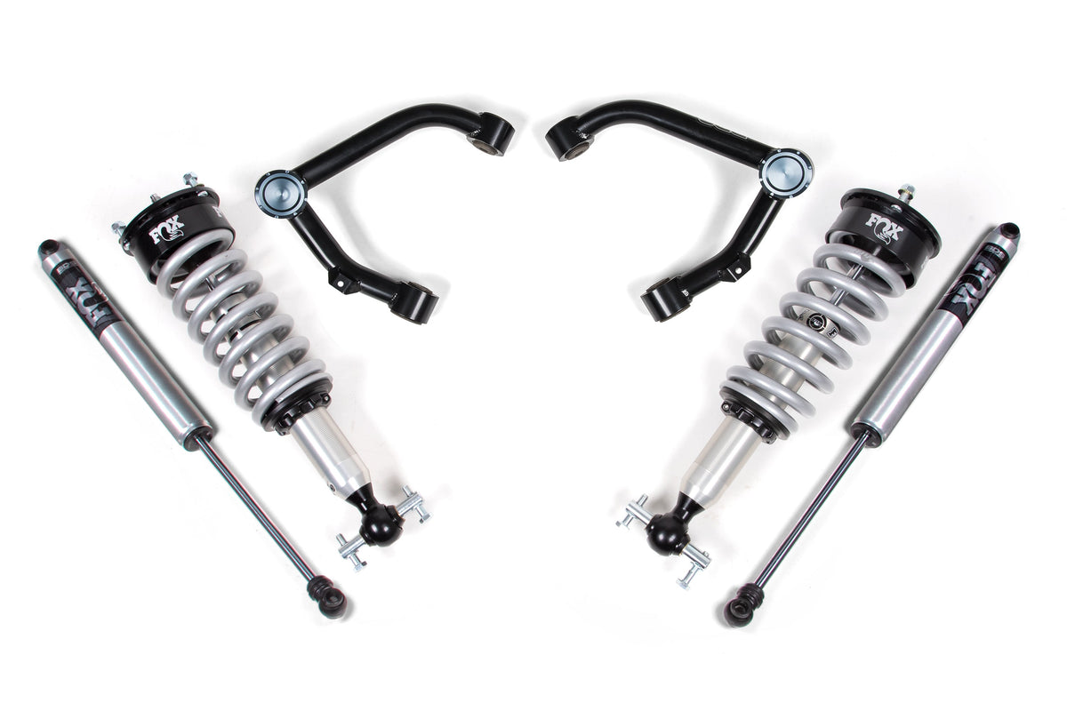 BDS Suspension 2 Inch Leveling Kit FOX 2.0 Coilover Chevy Silverado or GMC Sierra 1500 2007-2018 4WD - Cast Steel