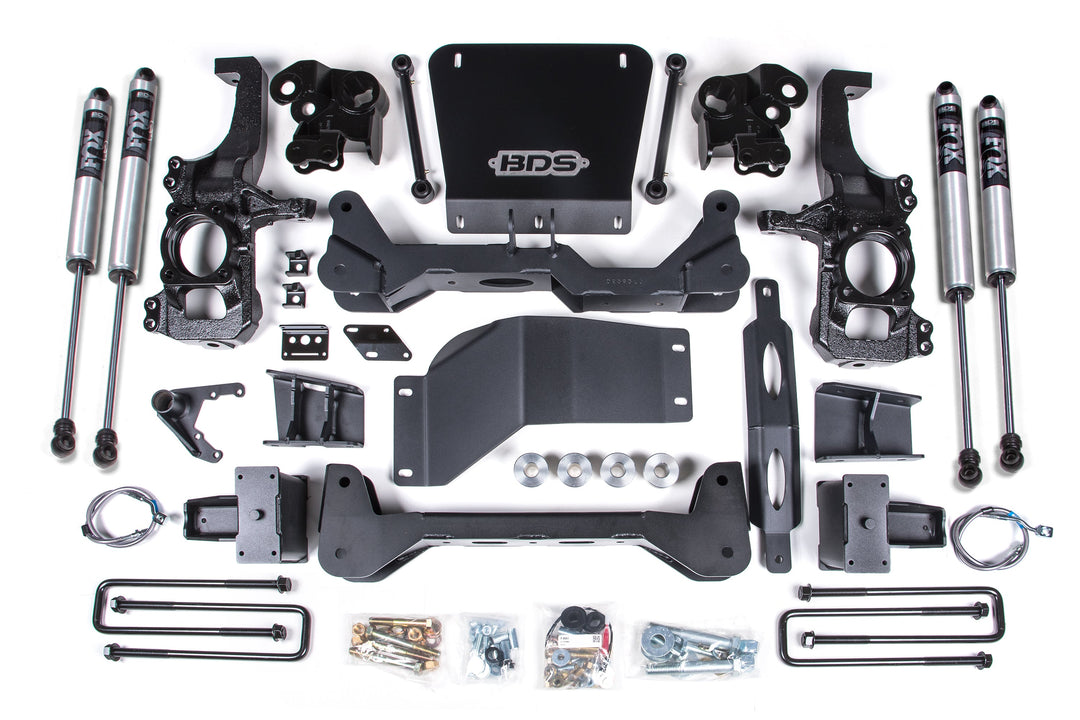 BDS Suspension 5 Inch Lift Kit Chevy Silverado or GMC Sierra 2500HD/3500HD 2020-2026 4WD - Block Kit Without Factory Overload / FOX 2.0 Performance Series