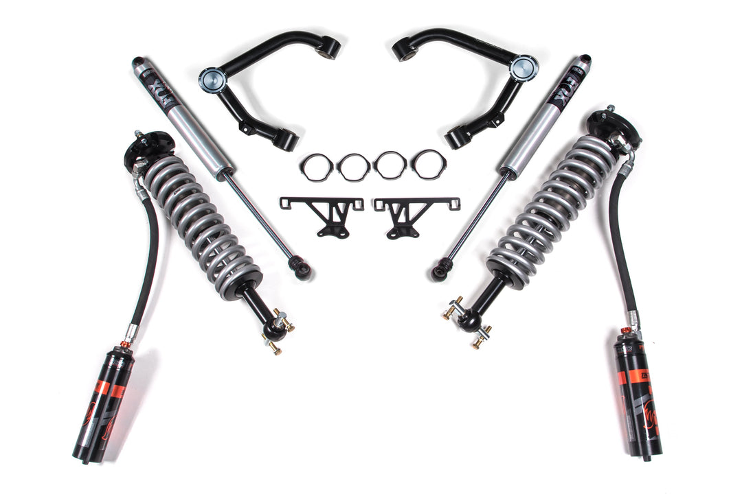 BDS Suspension 2 Inch Leveling Kit FOX 2.5 Coilover Chevy Silverado or GMC Sierra 1500 2007-2018 4WD - FOX 2.0 Performance Series / Cast Steel