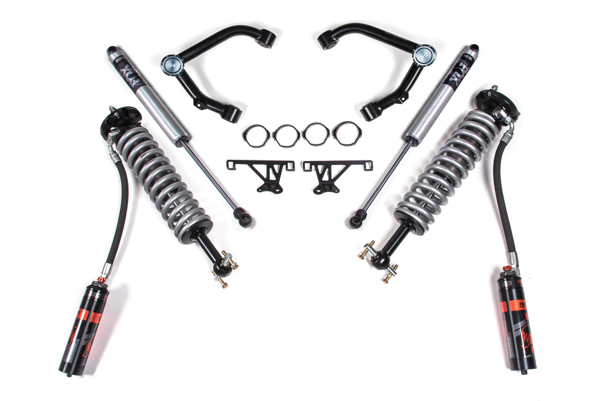 BDS Suspension 2 Inch Leveling Kit FOX 2.5 Coilover Chevy Silverado or GMC Sierra 1500 2007-2018 4WD - FOX 2.0 Performance Series / Cast Steel