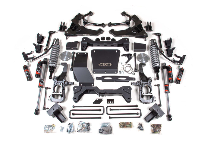 BDS Suspension 6.5 Inch Lift Kit FOX 2.5 Coilover Conversion Chevy Silverado or GMC Sierra 2500HD/3500HD 2020-2026 Diesel - Block Kit Without Factory Overload / FOX 2.5 Performance Elite