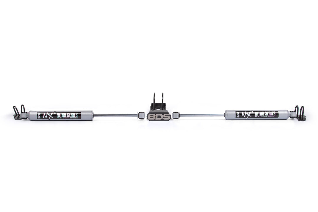 BDS Suspension Dual Steering Stabilizer Kit W/ NX2 Shocks Jeep Wrangler JL 2018-2027 and Gladiator JT 2020-2026