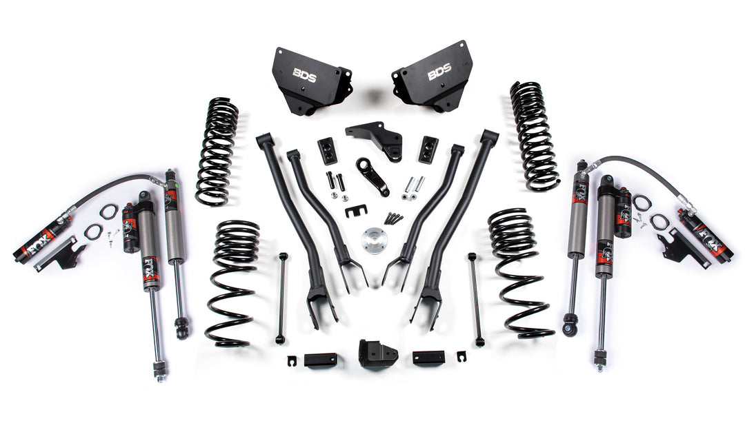 BDS Suspension 4 Inch Lift Kit w/ 4-Link Ram 2500 2014-2018 4WD Gas - FOX 2.5 Performance Elite