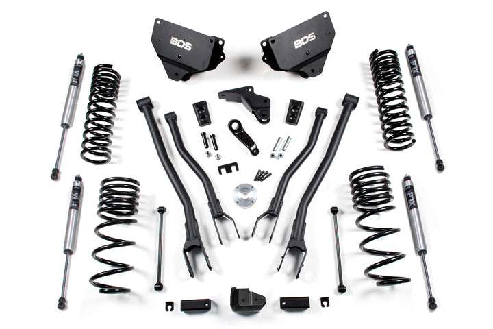 BDS Suspension 4 Inch Lift Kit w/ 4-Link Ram 2500 2014-2018 4WD Diesel - FOX 2.0 Performance Series