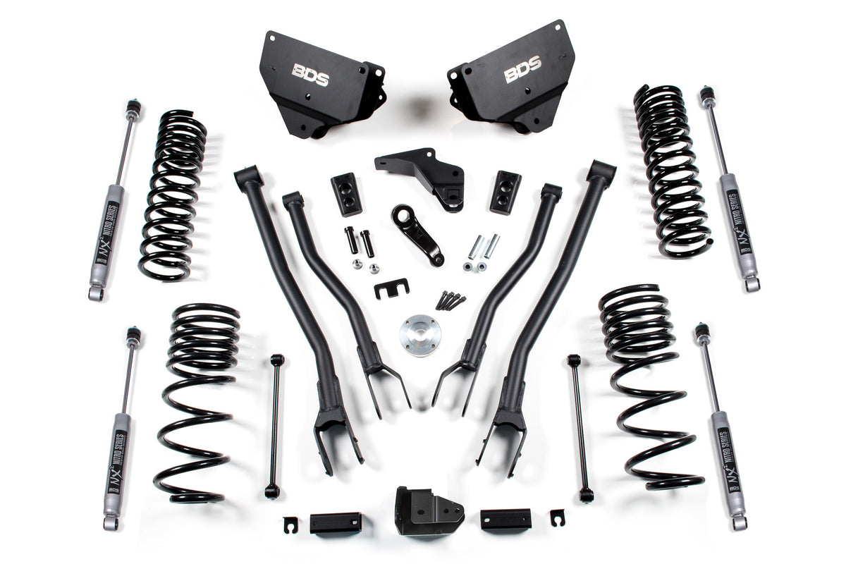 BDS Suspension 4 Inch Lift Kit w/ 4-Link Ram 2500 2014-2018 4WD Gas - NX2 Nitro Series