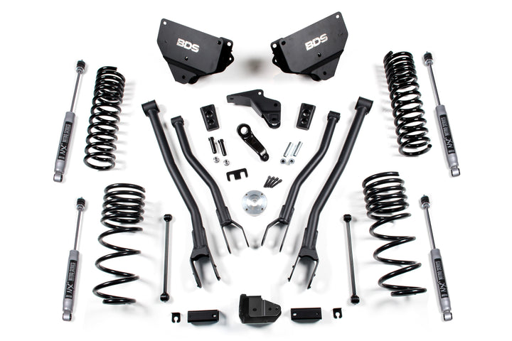BDS Suspension 4 Inch Lift Kit w/ 4-Link Ram 2500 2014-2018 4WD Gas - NX2 Nitro Series