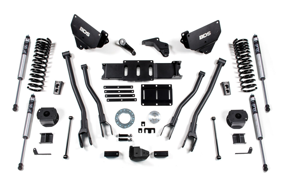 BDS Suspension 6 Inch Lift Kit w/ 4-Link Ram 2500 w/ Rear Air Ride 2014-2018 4WD Diesel - FOX 2.0 Performance Series