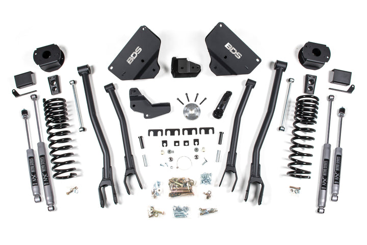 BDS Suspension 4 Inch Lift Kit w/ 4-Link Ram 2500 w/ Rear Air Ride 2014-2018 4WD Diesel - NX2 Nitro Series