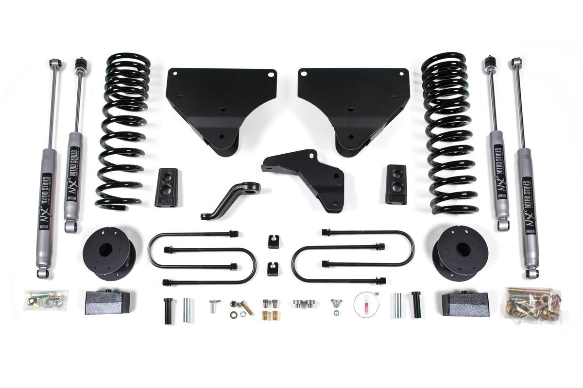 BDS Suspension 4 Inch Lift Kit Ram 3500 w/ Rear Air Ride 2013-2018 4WD Gas - NX2 Nitro Series