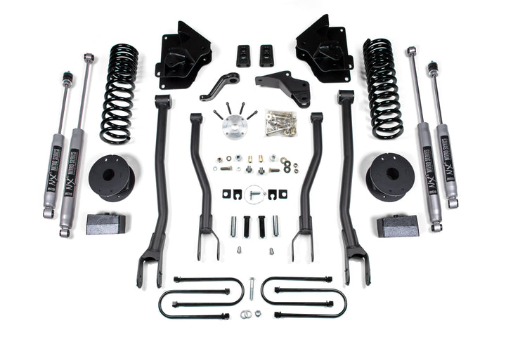 BDS Suspension 4 Inch Lift Kit w/ 4-Link Ram 3500 w/ Rear Air Ride 2013-2018 4WD Gas - NX2 Nitro Series