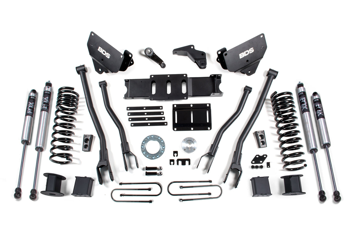 BDS Suspension 6 Inch Lift Kit w/ 4-Link Ram 3500 w/ Rear Air Ride 2013-2018 4WD Diesel - 6 Bolt / FOX 2.0 Performance Series