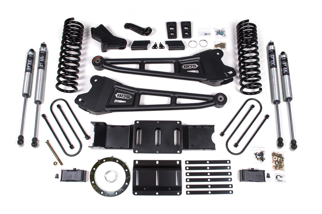 BDS Suspension 4 Inch Lift Kit w/ Radius Arm Ram 3500 2019-2024 4WD Gas - Without Factory Rear Overload Leaf / FOX 2.0 Performance Series