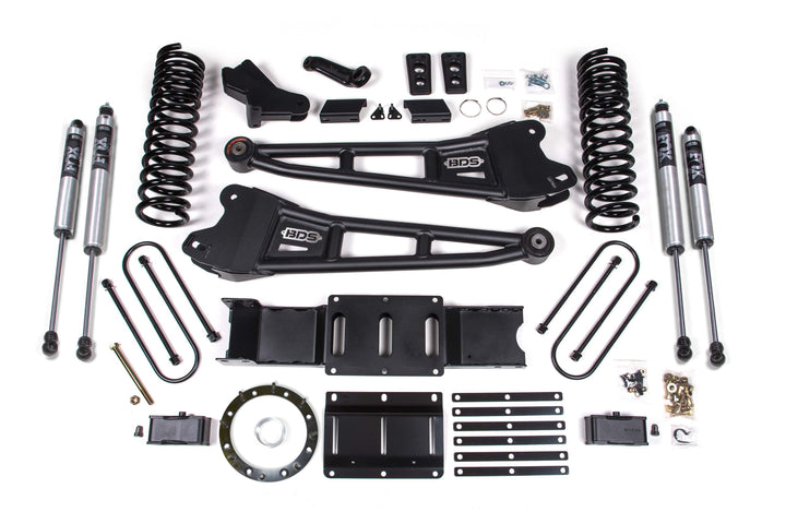 BDS Suspension 4 Inch Lift Kit w/ Radius Arm Ram 3500 2019-2024 4WD Gas - Without Factory Rear Overload Leaf / FOX 2.0 Performance Series