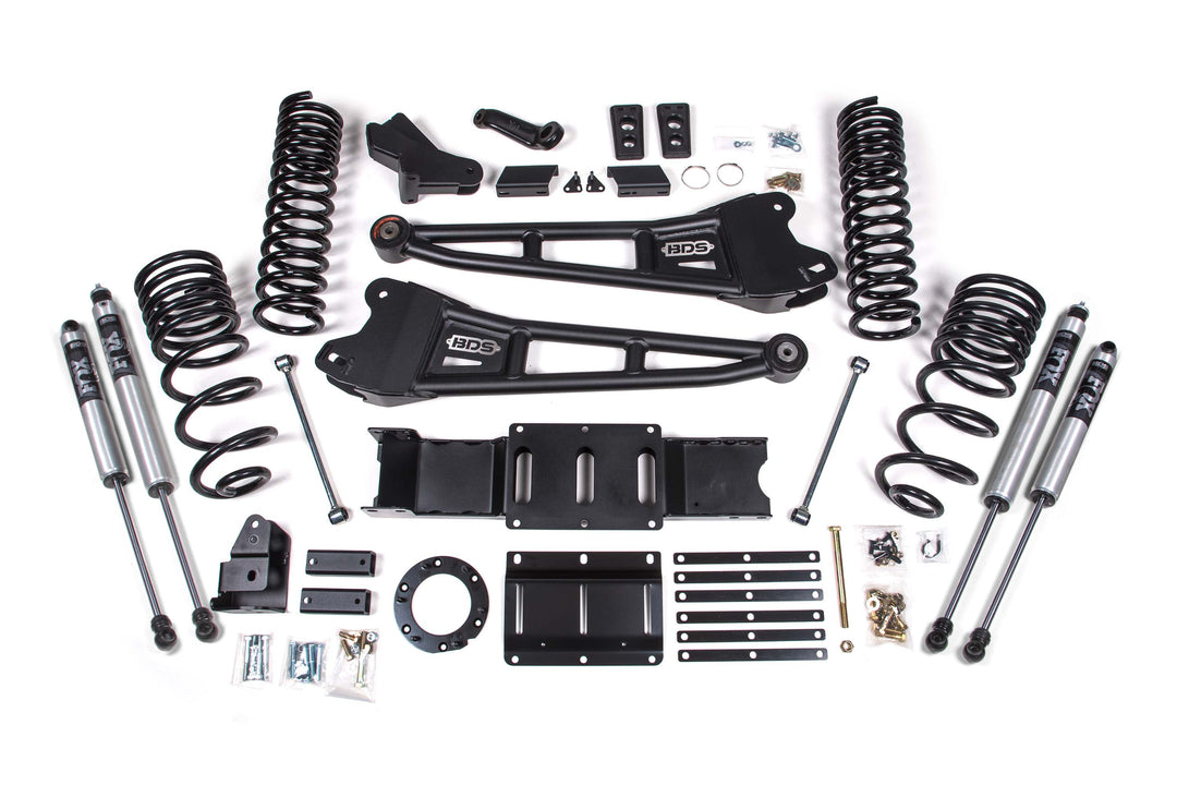 BDS Suspension 4 Inch Lift Kit w/ Radius Arm Ram 2500 2019-2027 4WD Gas - FOX 2.0 Performance Series