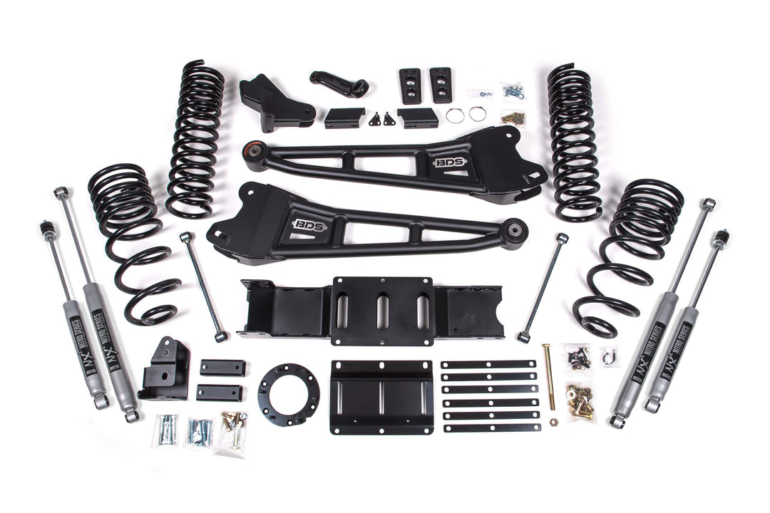 BDS Suspension 4 Inch Lift Kit w/ Radius Arm Ram 2500 2019-2024 4WD Diesel - NX2 Nitro Series