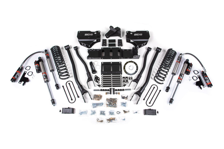 BDS Suspension 4 Inch Lift Kit w/ 4-Link Ram 3500 2019-2024 4WD Diesel - 3 Inch Rear – Without Factory Overload Leaf – 8 Bolt / FOX 2.5 Performance Elite