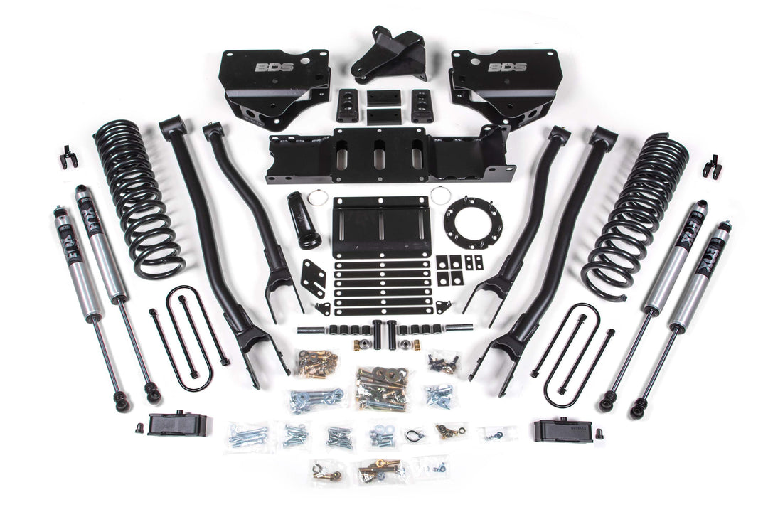 BDS Suspension 4 Inch Lift Kit w/ 4-Link Ram 3500 2019-2023 4WD Diesel - 6 Bolt – FOX 2.0 Performance Series