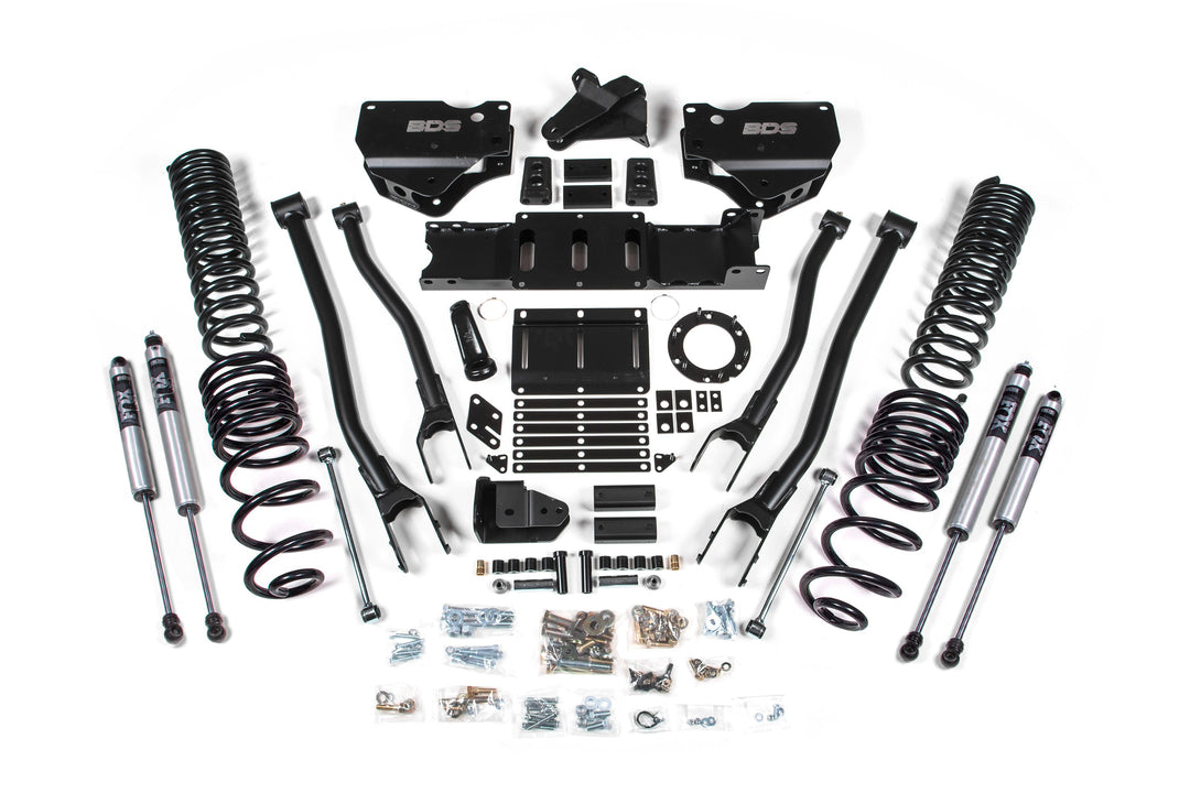 BDS Suspension 4 Inch Lift Kit w/ 4-Link Ram 2500 2019-2027 4WD Gas - FOX 2.0 Performance Series