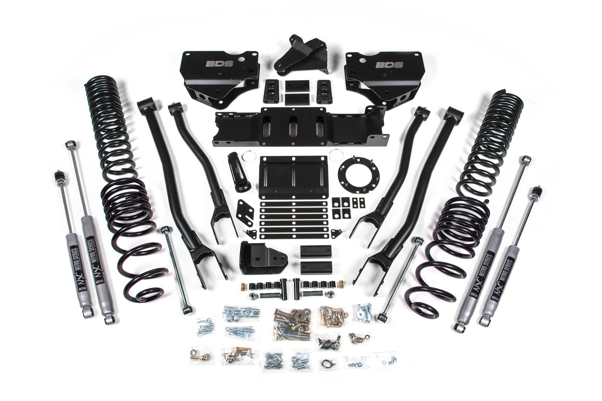 BDS Suspension 4 Inch Lift Kit w/ 4-Link Ram 2500 2019-2024 4WD Diesel - NX2 Nitro Series