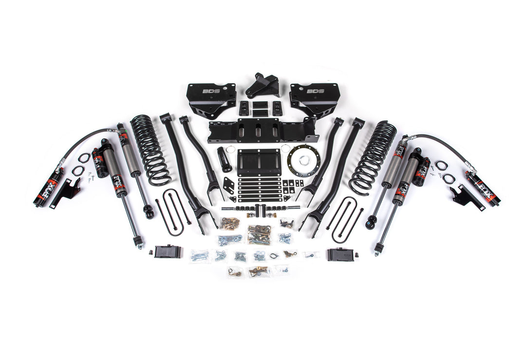 BDS Suspension 4 Inch Lift Kit w/ 4-Link Ram 3500 2019-2023 4WD Gas - 3 Inch Rear – Without Factory Overload Leaf / FOX 2.5 Performance Elite