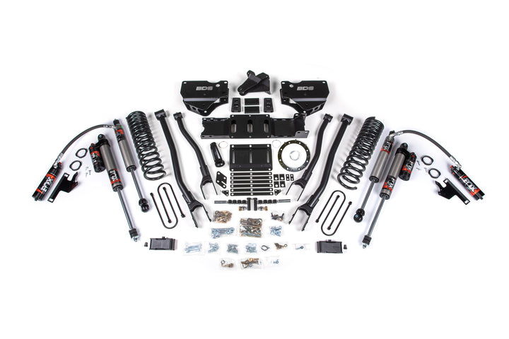 BDS Suspension 4 Inch Lift Kit w/ 4-Link Ram 3500 2019-2023 4WD Gas - 3 Inch Rear – Without Factory Overload Leaf / FOX 2.5 Performance Elite