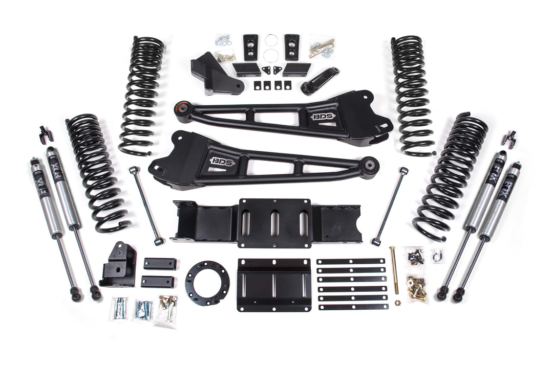 BDS Suspension 5.5 Inch Lift Kit w/ Radius Arm Ram 2500 2019-2027 4WD Gas - FOX 2.0 Performance Series